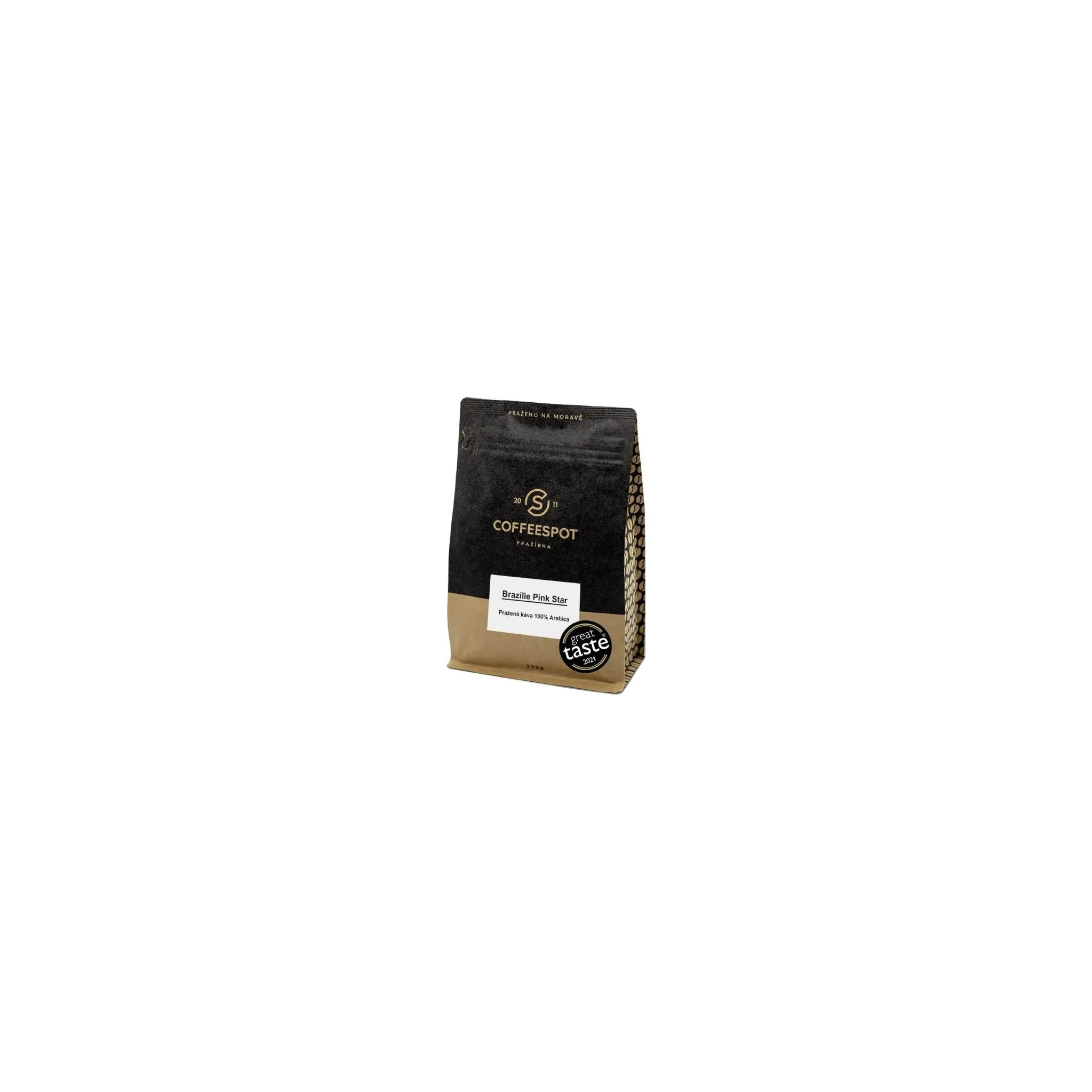 Fotografie 1 - Káva Coffeespot Brazílie Pink Star Scr. 19 zrnková 250 g