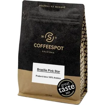 Káva Coffeespot Brazílie Pink Star Scr. 19 zrnková káva 250 g