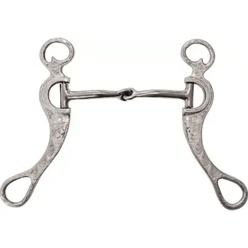 Udidlo pro koně Westernová páka Metalab, 1x lomená, zdobená
