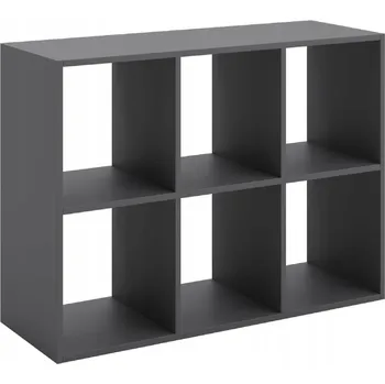 Knihovna Regál Kobi 120 x 38 x 80 cm, odstíny šedé