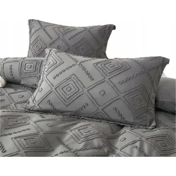 Povlečení Sada povlečení 200 x 220 cm šedá, polyester, 3 díly