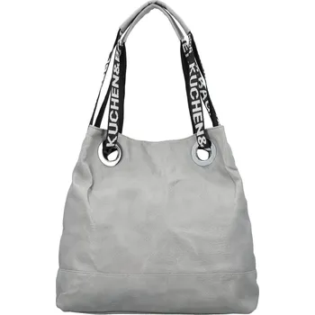 Kabelka Módní dámská koženková kabelka na rameno Žanet, světle šedá