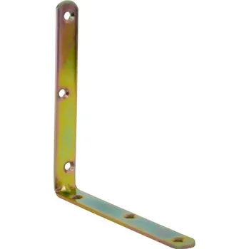 Tesařské kování Úhelník s prolisem 140/18/3mm ŽL Zn (10ks)