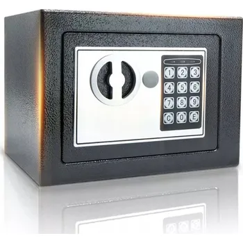Trezor Sejf Malatec s elektronickým zámkem, černý, 23x17,5x17 cm, třída C