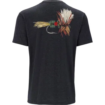 Rybářské oblečení Simms Tričko Let It Fly T-Shirt Charcoal Heather Velikost: M