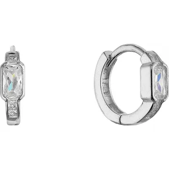 Náušnice Stříbrné kroužky se zirkony 11766.1