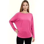 Bambusový Top Netopýr Fuchsiový Dlouhý Rukáv Volný Střih Dámský Velikost: S