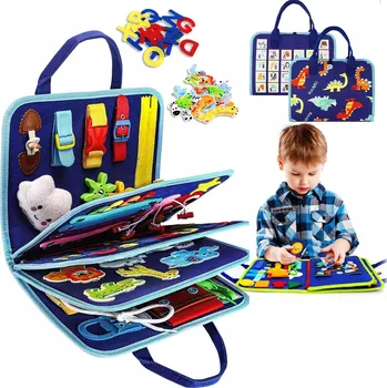 Dřevěná hračka Senzorická Manipulační Tabule pro děti, měkká, vzdělávací, Montessori