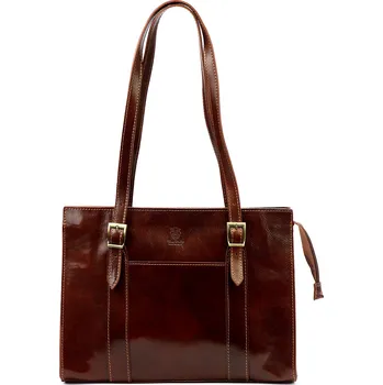 Kožená kabelka přes rameno Florence 54 hnědá