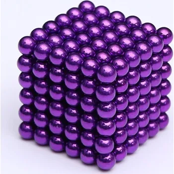 Hlavolam Magnetické kuličky Neocube fialová (+6 náhradních kuliček)