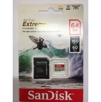 Ukládání dat 64GB SanDisk Extreme A2 micro SDXC + SD adaptér
