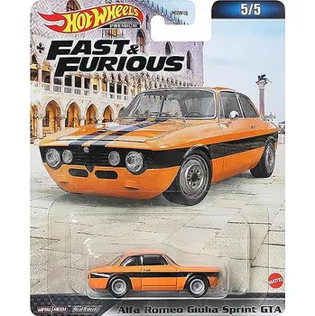 Hračka Alfa Romeo Giulia Sprint GTA 1971 Fast & Furious 1:64 - Hot Wheels Alfa Romeo Giulia - model auta