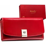 Rovicky Hladká červená kožená peněženka V182