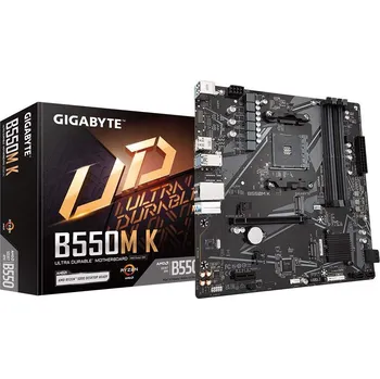 Základní deska GIGABYTE MB Sc AM4 B550M K, AMD B550, 4xDDR4, 1xDP, 1xHDMI, mATX
