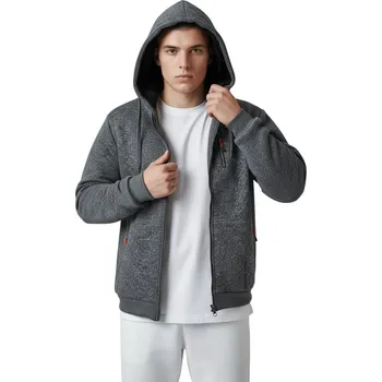 Pánská mikina BlueJeans Pánská nadměrná zateplená mikina HONZA Barva: Šedá, Velikost: 5XL