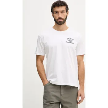 Pánské tričko Bavlněné tričko Aeronautica Militare TS2539UJ00727 bílá 00X, vel. S