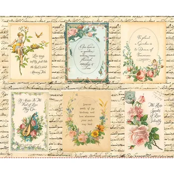 US 999-972 Riley Blake Rose & Violet's Bouquet des Fleurs panel vícebarevná bavlněná látka