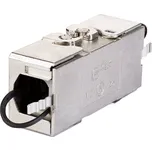 Metz Connect síťový adaptér CAT 6A stříbrná (metalíza)