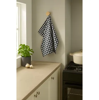 Utěrka KUCHYŇSKÁ UTĚRKA ČERNÁ KOSTKA 50X50CM BAVLNĚNÁ SAVÁ