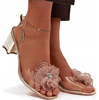 Dámská obuv D&A dámské sandály MR52-238 GOLD podpatek velikost 38