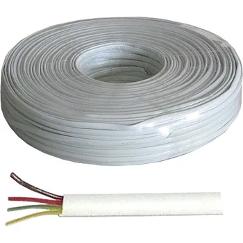 Vodič telefonní 4 žilový bílý,100m