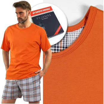Sesto Senso pánské pyžamo Letní pánské pyžamo krátký rukáv velikost L