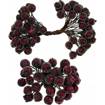 umělá květina JEŘABINA umělá ozdoba BORDÓ NA ARANŽOVÁNÍ červená větvička ovoce SET