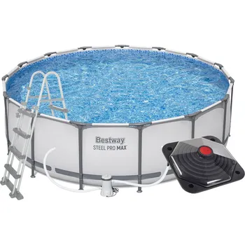 Bazén Bestway Bazén Steel Pro Max 4,57 x 1,22 m set s příslušenstvím a solárním ohřevem pyramidovým