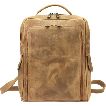 Městský batoh Kožený batoh Florence 2004 MH světle hnědý