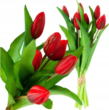 umělá květina Kytice tulipánů Martom 33 cm 7 kusů červené