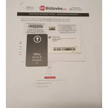Software Microsoft Office 2019 Home & Student (pro domácnosti), Software Certifikát pravosti MICROSOFT kód produktu