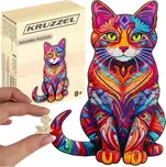 Dřevěné puzzle kočka – 130 dílů – 38 × 24 cm