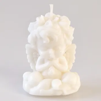 Svíčka Evička Candles Andělíček modlící se svíčka 90 g – ručně vyráběná Barva: Bílá