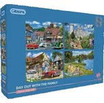 GIBSONS Puzzle Výlet s rodinou 4x500 dílků