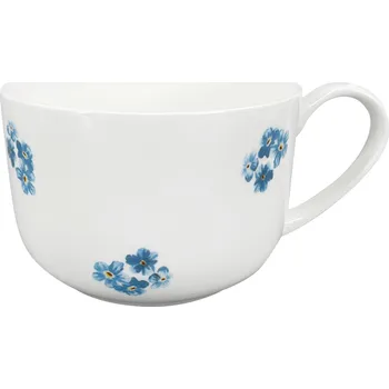by inspire Porcelánový jumbo hrnek Luna Pomněnka – 700 ml, bílý/modrý
