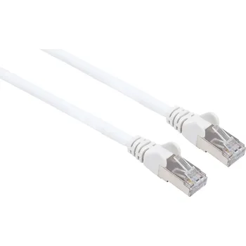 Datový kabel Intellinet 741392 RJ45 síťové kabely, propojovací kabely CAT 6a (surový kabel CAT 7) S/FTP 3.00 m bílá bez halogenů 1 ks