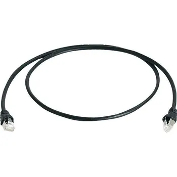 Datový kabel Telegärtner 100009136 RJ45 síťové kabely, propojovací kabely CAT 6A S/FTP 25.00 m černá samozhášecí, bez halogenů, UL certifikace 1 ks