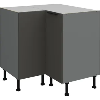 Kuchyňská skříňka Dolní rohová skříňka LUNARA - 90x90 cm, grafit / antracit