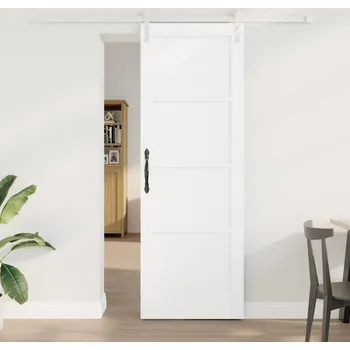 Interiérové dveře vidaXL Posuvné dveře Bílá 73,5 x 211 cm Masivní borové dřevo [3333245]