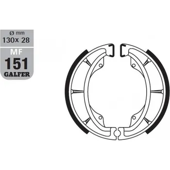 Brzdová čelist GALFER brzdové čelisti - pakny zadní SH602 KAWASAKI ELIMINATOR 125 88-, KX 250 85-86, KX 500 83, SUZUKI DR 125 86-00, DR 250 86-89, DR 600R/PD/DJEBEL/S 85-89, GN 125/250 93-, RG 80 GAmmA 88-, RG 125 79-92, RG 185 75-, RM 500 85-86 (GALFER brzdové čelisti 