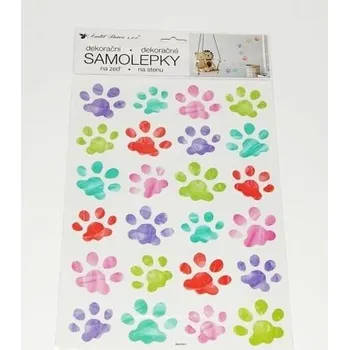 Samolepící dekorace Samolpeky na zeď tlapky 24x42 cm/ 15122