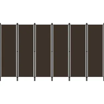 Paraván 6dílný paraván hnědý 300 x 180 cm - 8720286022740