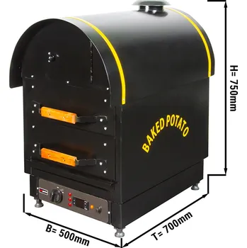Pec na pizzu GGM Elektrická Kumpir pec na brambory - se 2 šuplíky - 500 x 700 x 750 mm