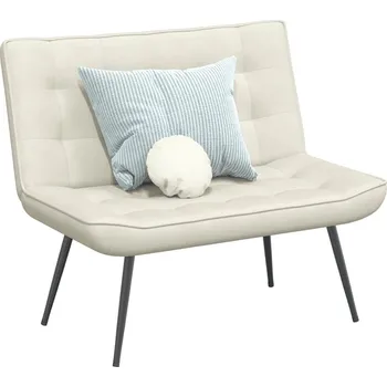 Pohovka Lavice krémová 110x74x84 cm samet - 8721102928413