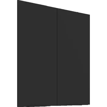 Kuchyňská skříňka Vysoká horní skříňka LUNARA - šířka 80 cm, černá / bílá