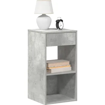 Noční stolek Noční stolek se zásuvkou betonově šedá 35x34x66,5 cm - 8721158575982