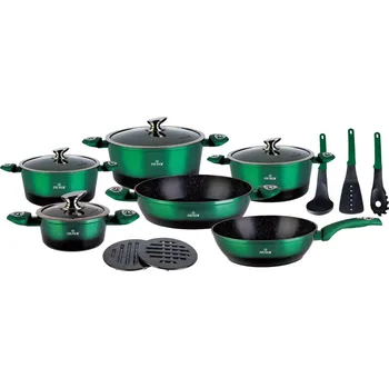 Sada nádobí Zilner 8521 15 ks Emerald Green