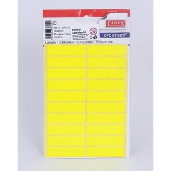 Samolepící etiketa Etikety v sáčku neon 13 x 50 žluté OFC - 109 / 100 ks