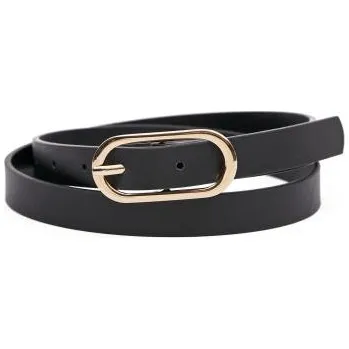 Opasek Černý dámský kožený pásek