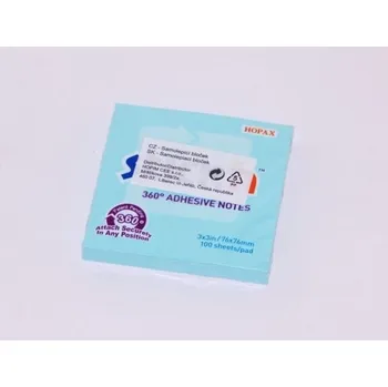 Samolepící bloček Bloček samolepící 76x76 modrý, 100l /21553/